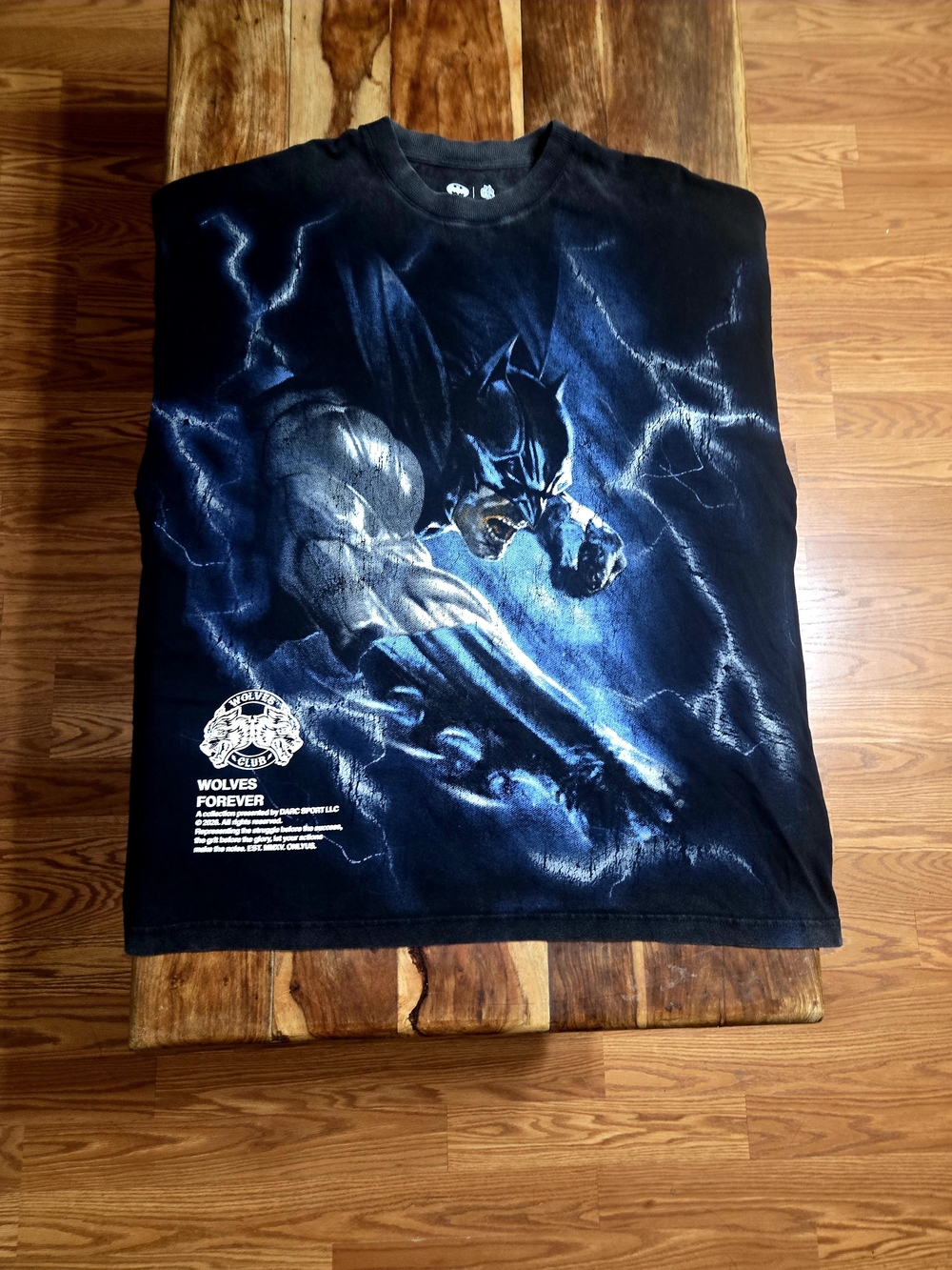 Darc Sport/Batman "Knight Crusade" Black Vintage Washed Premium Tee. Size XL.